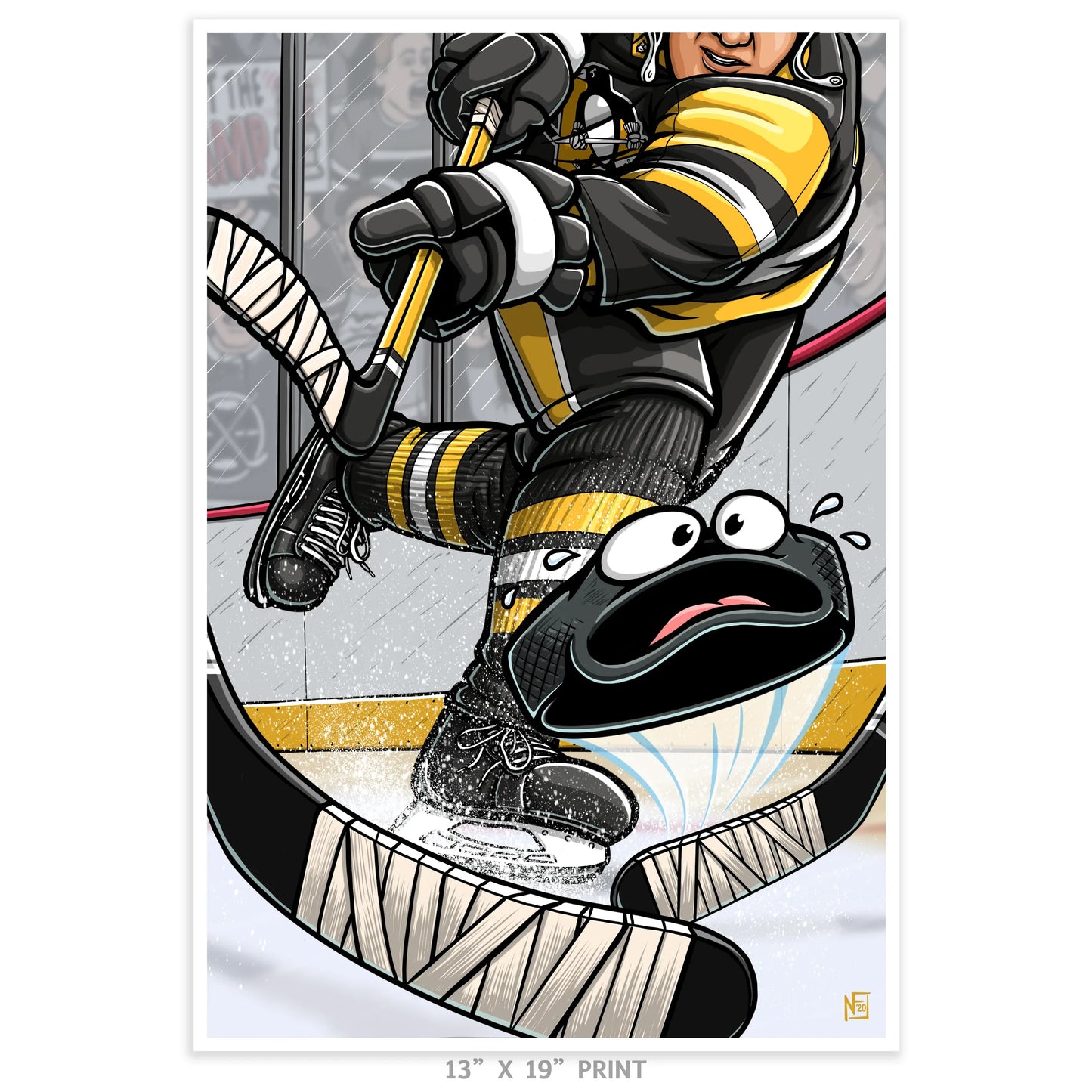 "Penguins" Hockey Limited Edition Print - Nick Fasnacht Illustration & Design