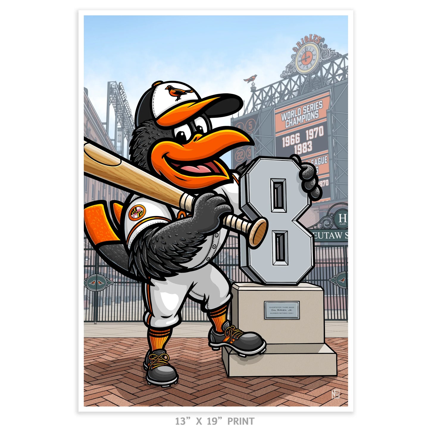"The O's" Baltimore Baseball Limited Edition Print - Nick Fasnacht Illustration & Design