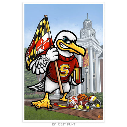"Go Gulls!" Salisbury University Limited-Edition Print - Nick Fasnacht Illustration & Design