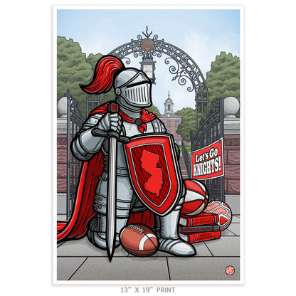 "Let's Go Knights!" Rutgers Limited Edition Print