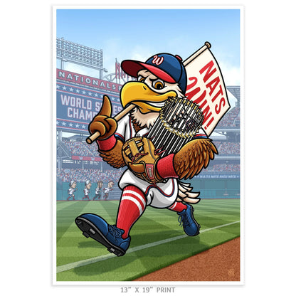 "NATS WIN!" Washington Nationals Limited Edition Print - Nick Fasnacht Illustration & Design