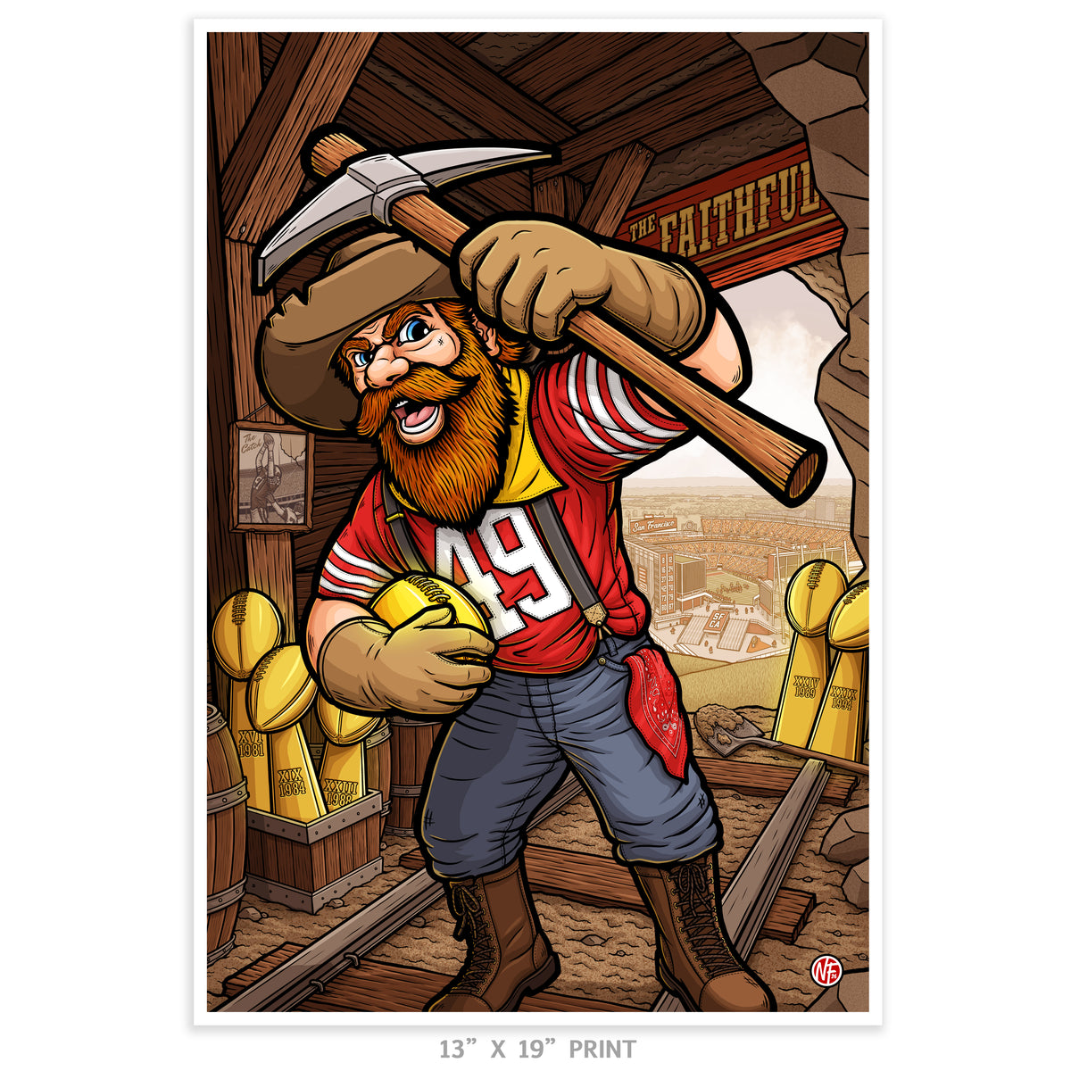 "The Faithful" San Francisco Football Print