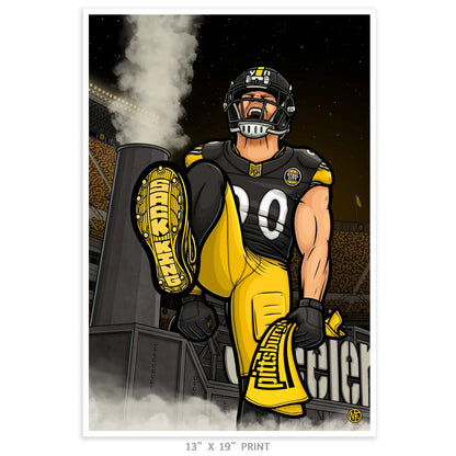 "Sack King" Pittsburgh Football Limited Edition Print - Nick Fasnacht Illustration & Design