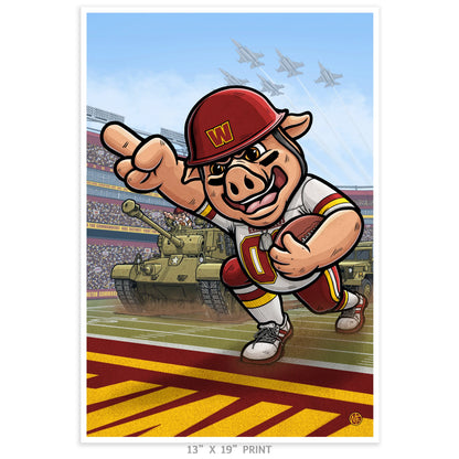 "Fight for Old D.C.!" Washington Commanders Limited Edition Print - Nick Fasnacht Illustration & Design