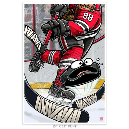 "Blackhawks" Hockey Limited Edition Print - Nick Fasnacht Illustration & Design