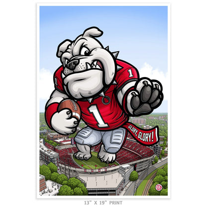 "Glory, Glory!" Georgia Football Limited Edition Print - Nick Fasnacht Illustration & Design