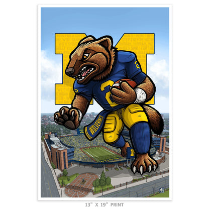 "The Victors" University of Michigan Limited Edition Print - Nick Fasnacht Illustration & Design