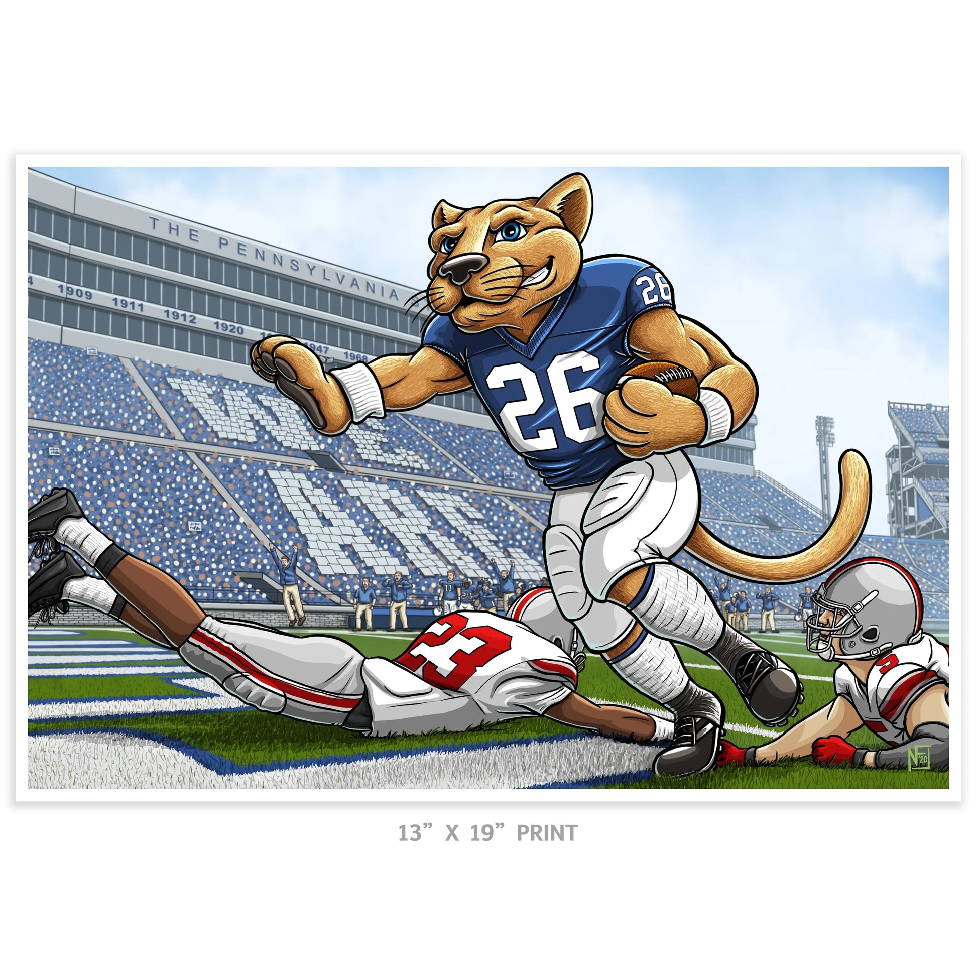 "We Are!" Penn State University Football Limited Edition Print - Nick Fasnacht Illustration & Design