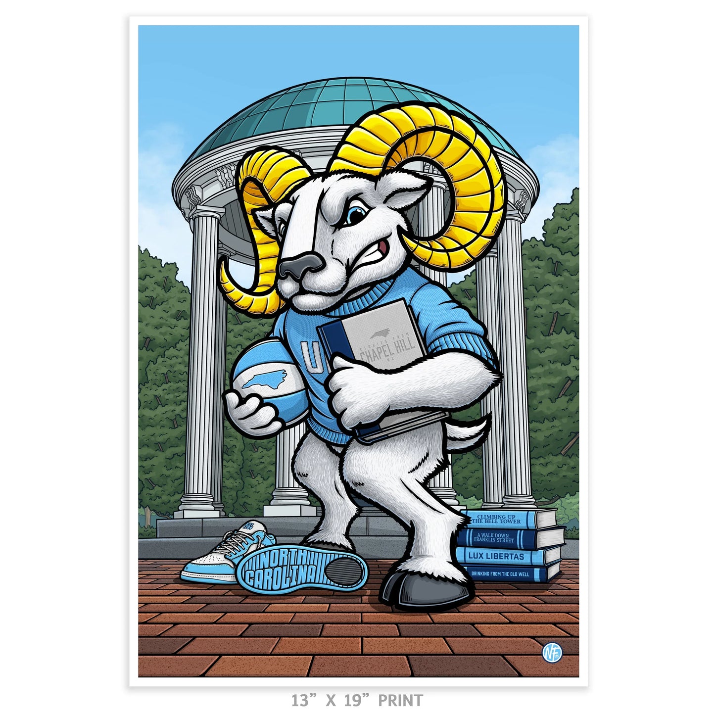 "Light and Liberty" University of North Carolina Limited Edition Print - Nick Fasnacht Illustration & Design