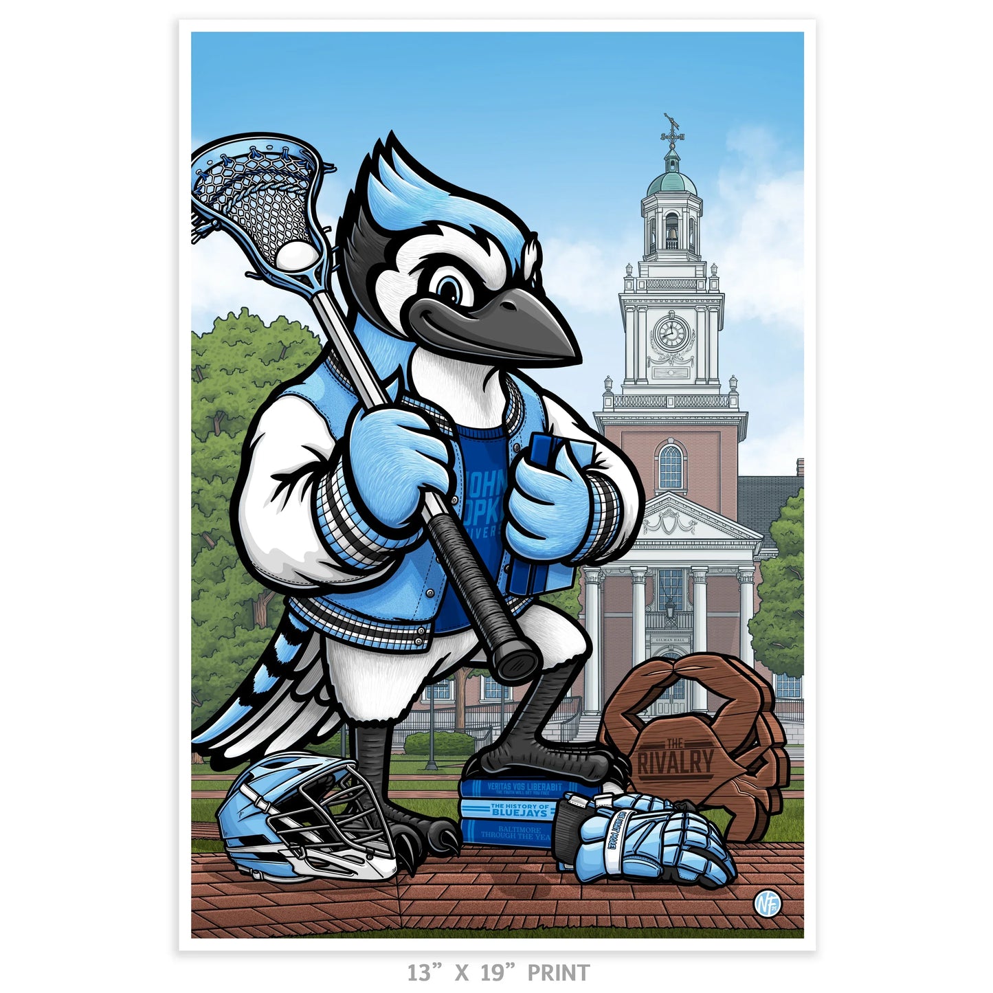 "We Want More!" Johns Hopkins University Limited Edition Print - Nick Fasnacht Illustration & Design