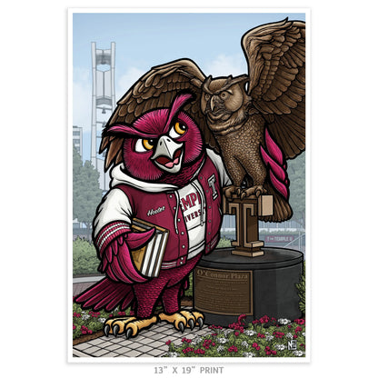 "T for Temple U" Temple University Limited Edition Print - Nick Fasnacht Illustration & Design