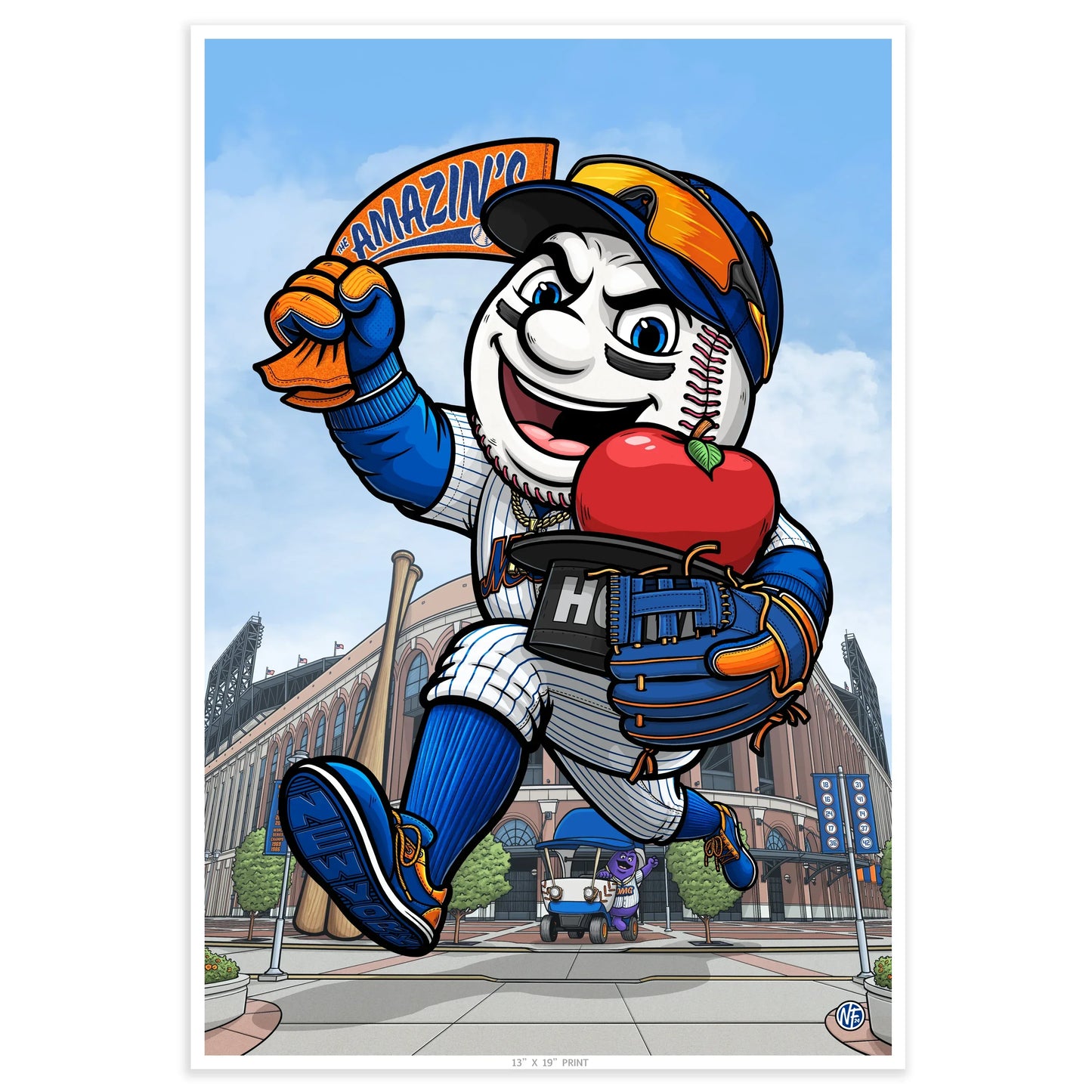 "The Amazin's" New York Mets Baseball Limited Edition Print - Nick Fasnacht Illustration & Design