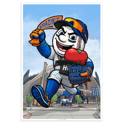 "The Amazin's" New York Mets Baseball Limited Edition Print - Nick Fasnacht Illustration & Design
