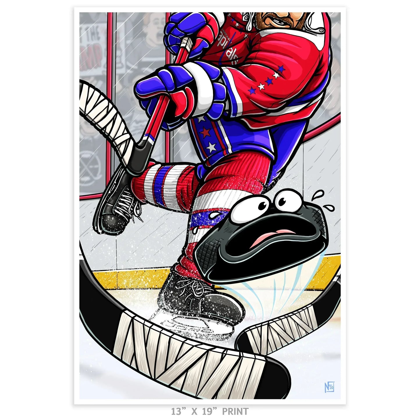 "Capitals" Hockey Limited Edition Print - Nick Fasnacht Illustration & Design