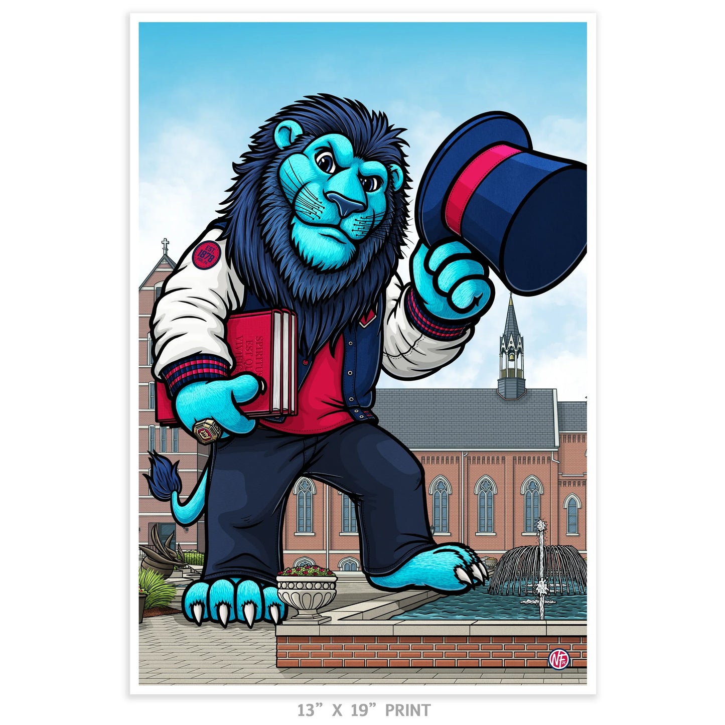 "The Bluff" Duquesne University Limited Edition Print - Nick Fasnacht Illustration & Design