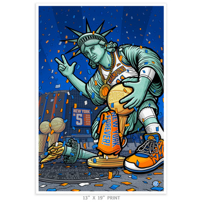 "New York Forever!" New York Basketball Limited Edition Print