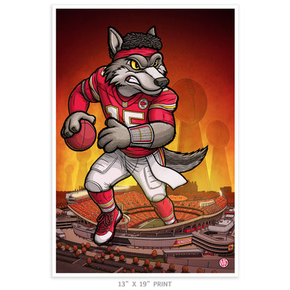 "The Kingdom" Kansas City Football Print - Nick Fasnacht Illustration & Design