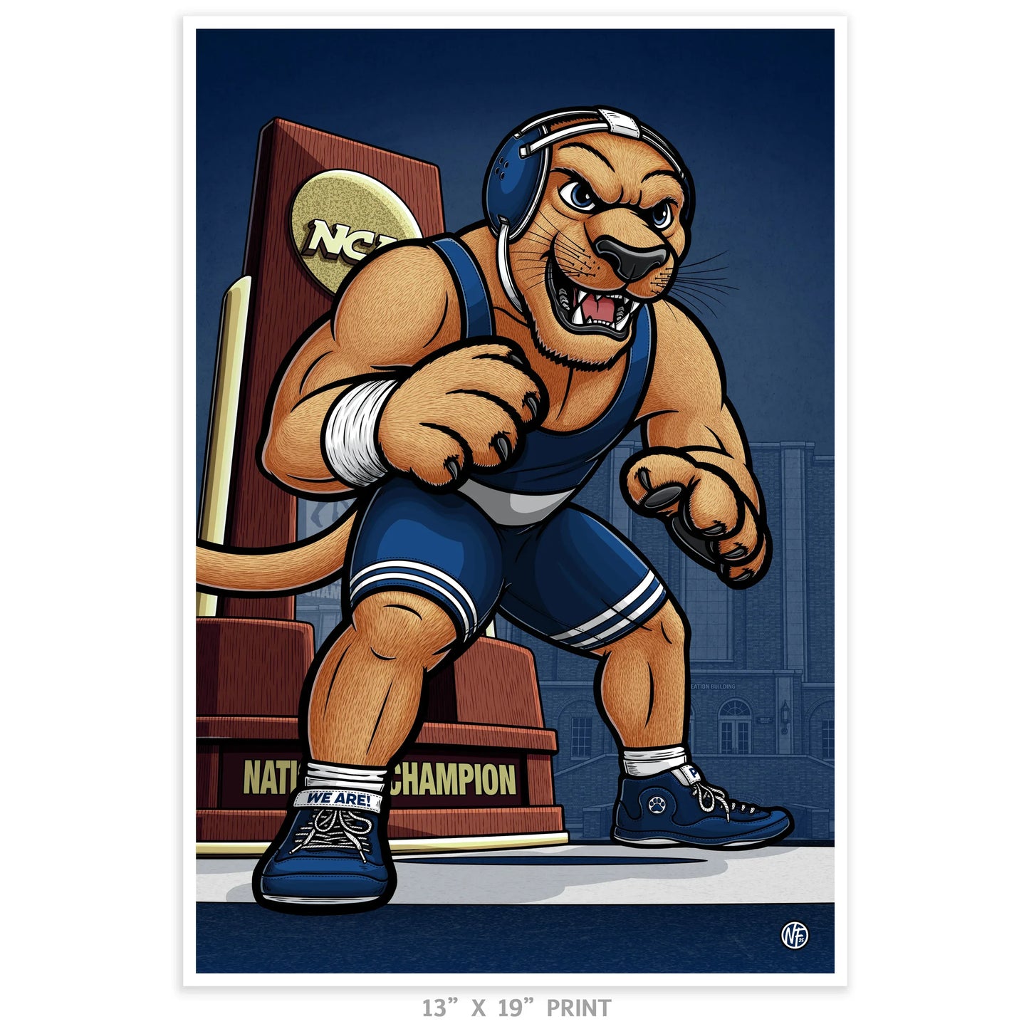 "Dynasty" Penn State Wrestling Limited Edition Print - Nick Fasnacht Illustration & Design