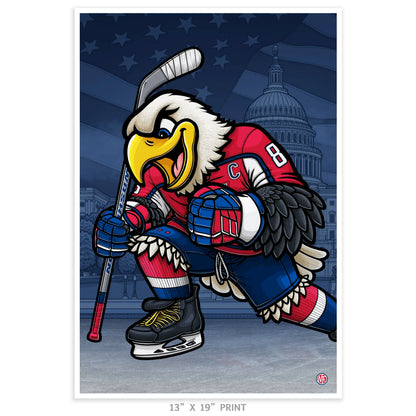 "8" Washington Hockey Print - Nick Fasnacht Illustration & Design