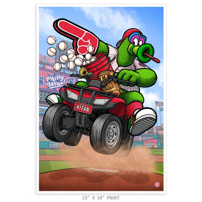 "#1 Fan" Philadelphia Baseball Print - Nick Fasnacht Illustration & Design