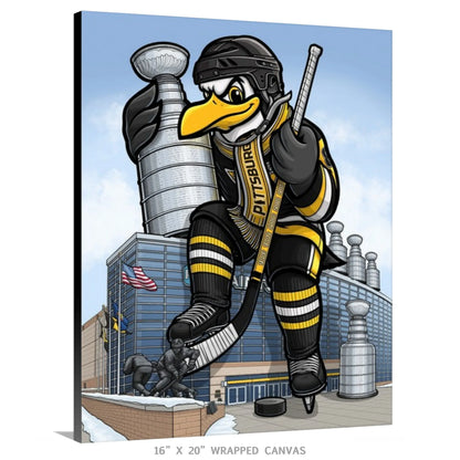 "Let's Go Pens!" Hockey Limited Edition Print - Nick Fasnacht Illustration & Design