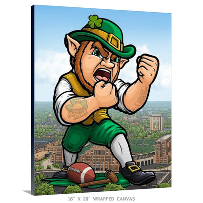 "Go Irish!" University of Notre Dame Limited Edition Print - Nick Fasnacht Illustration & Design