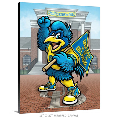 "Fight for the Blue and Gold" University of Delaware Limited Edition Print - Nick Fasnacht Illustration & Design
