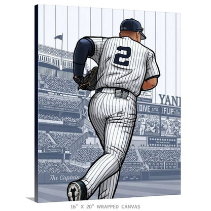 "The Captain" New York Yankees Baseball Limited Edition Print - Nick Fasnacht Illustration & Design