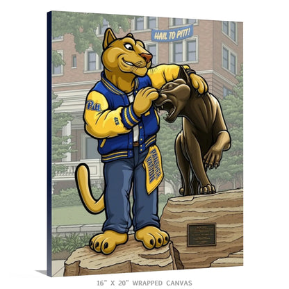 "Hail to Pitt" University of Pittsburgh Limited Edition Print - Nick Fasnacht Illustration & Design