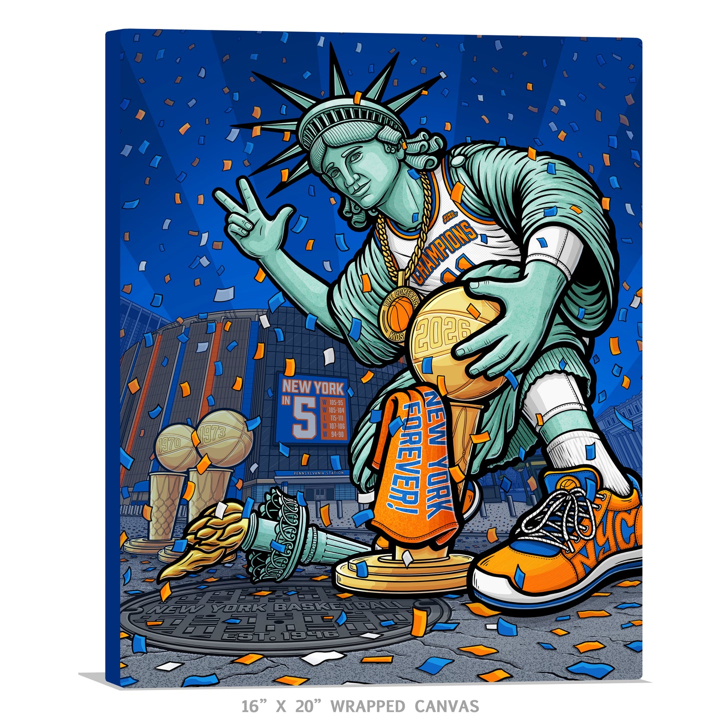 "New York Forever!" New York Basketball Limited Edition Print