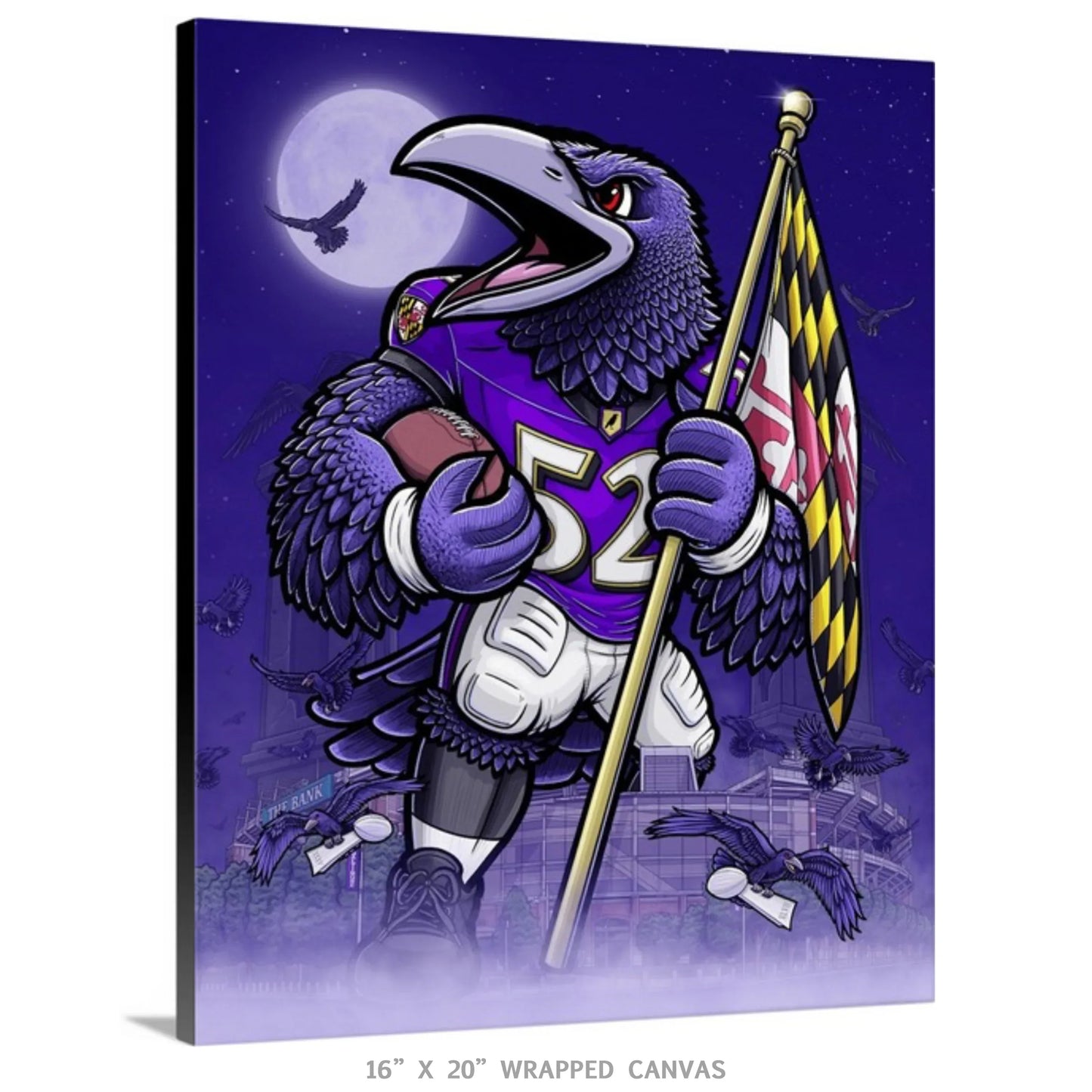 "Flock" Baltimore Ravens Limited Edition Print - Nick Fasnacht Illustration & Design