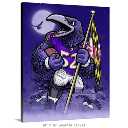 "Flock" Baltimore Ravens Limited Edition Print - Nick Fasnacht Illustration & Design