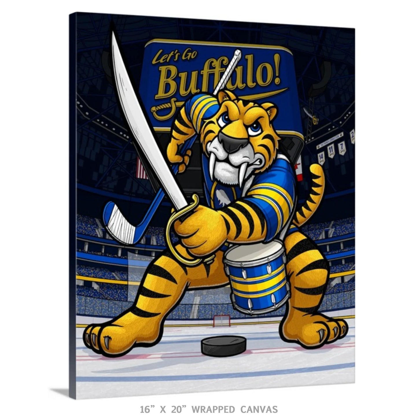 "Let's Go Buffalo!" Buffalo Hockey Print - Nick Fasnacht Illustration & Design