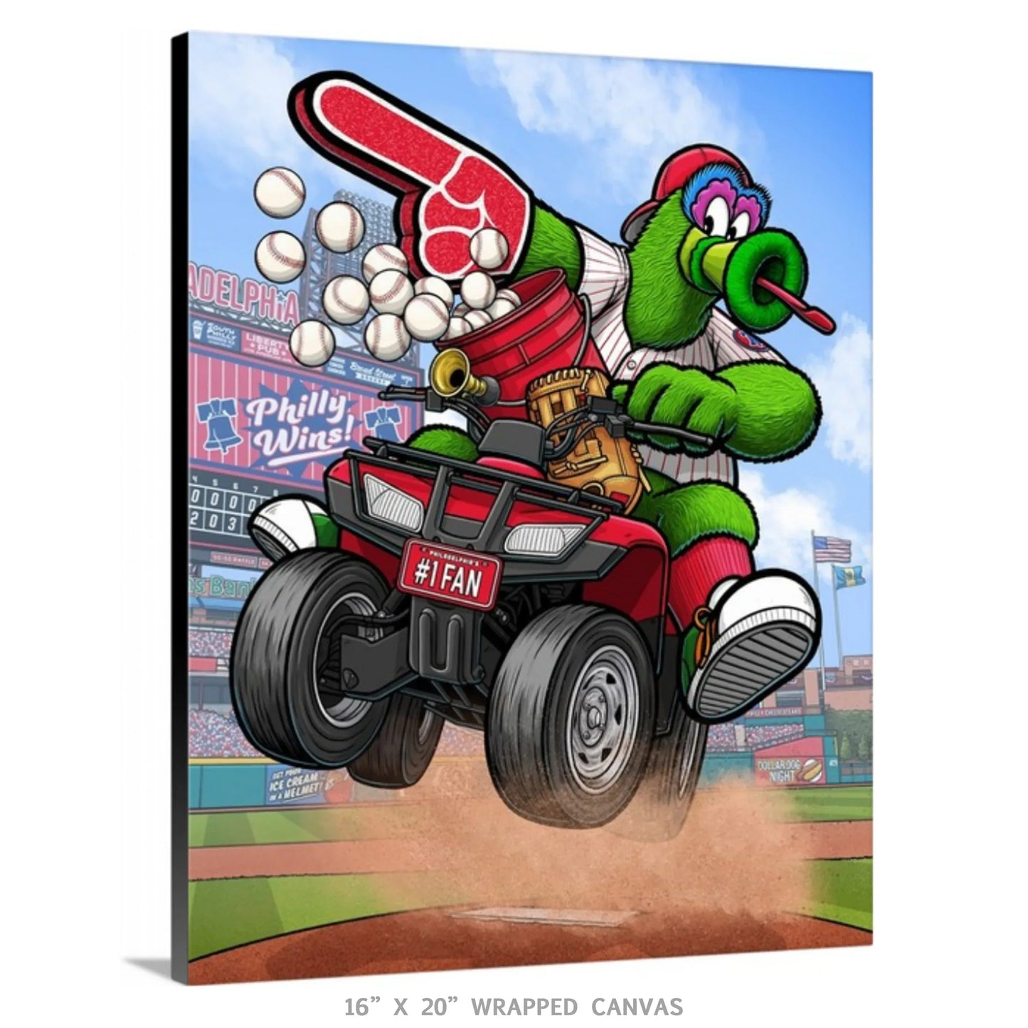 "#1 Fan" Philadelphia Baseball Print - Nick Fasnacht Illustration & Design