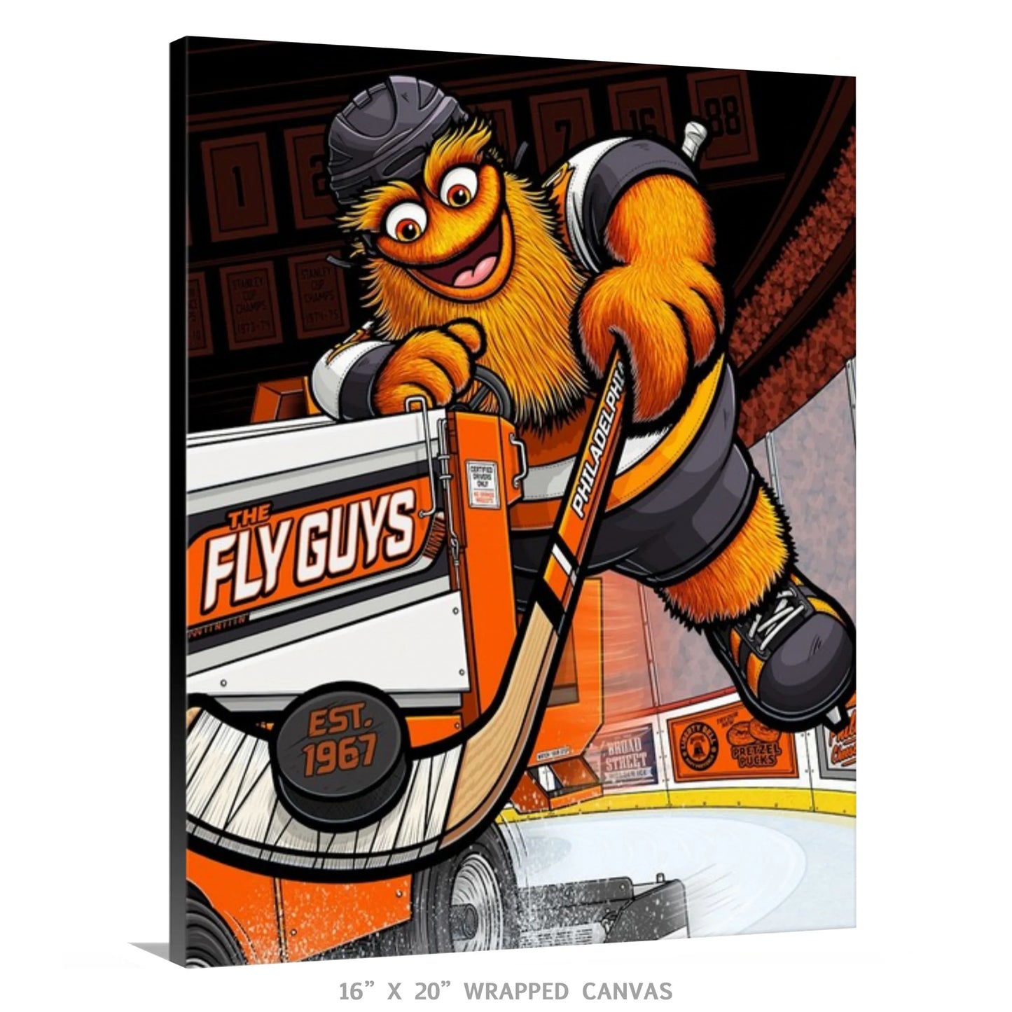 "The Fly Guys" Philadelphia Hockey Limited Edition Print - Nick Fasnacht Illustration & Design