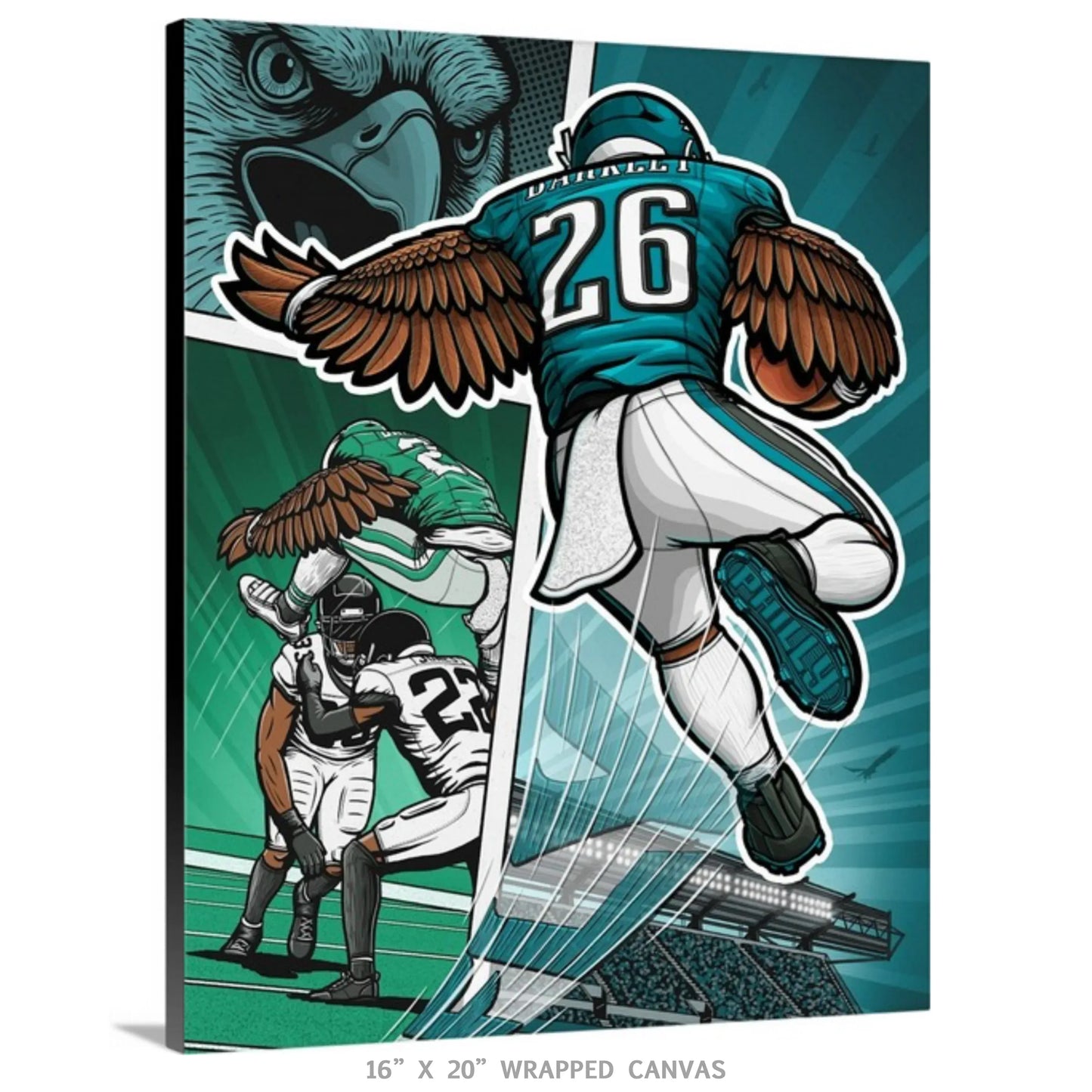 "Fly" Philadelphia Eagles Football Limited Edition Print - Nick Fasnacht Illustration & Design