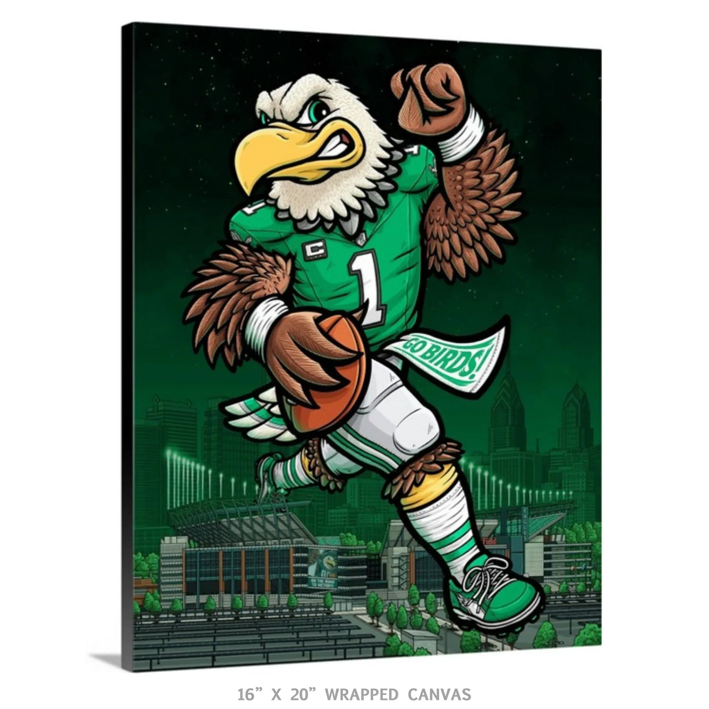"Kelly Green" Philadelphia Eagles Football Limited Edition Print - Nick Fasnacht Illustration & Design