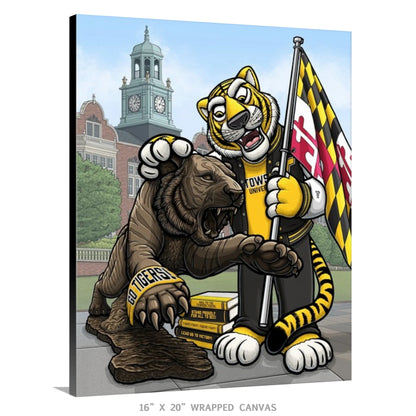 "Fight! Fight! Tigers Fight!" Towson University Limited Edition Print - Nick Fasnacht Illustration & Design