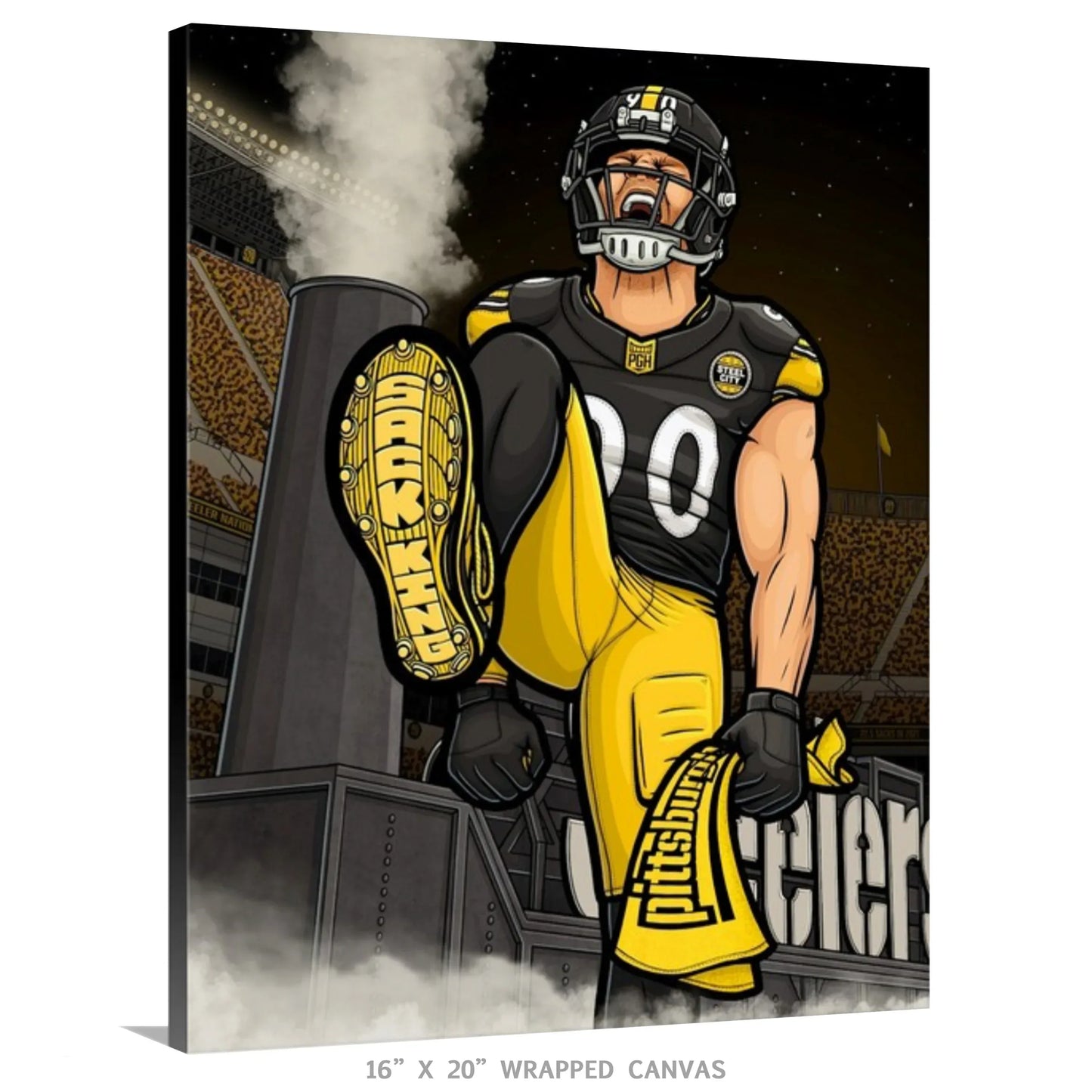 "Sack King" Pittsburgh Football Limited Edition Print - Nick Fasnacht Illustration & Design