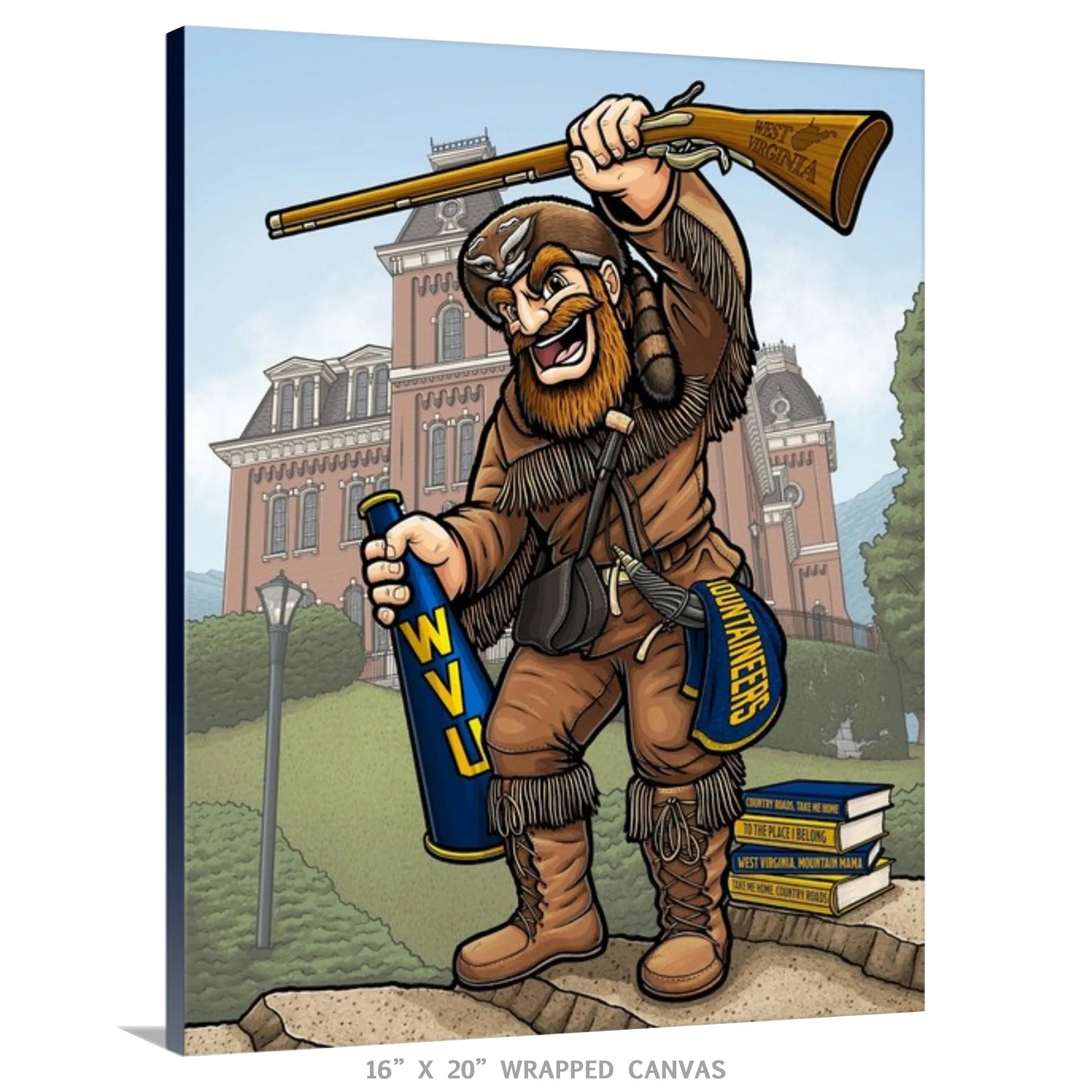 "Hail, West Virginia" West Virginia University Limited Edition Print - Nick Fasnacht Illustration & Design