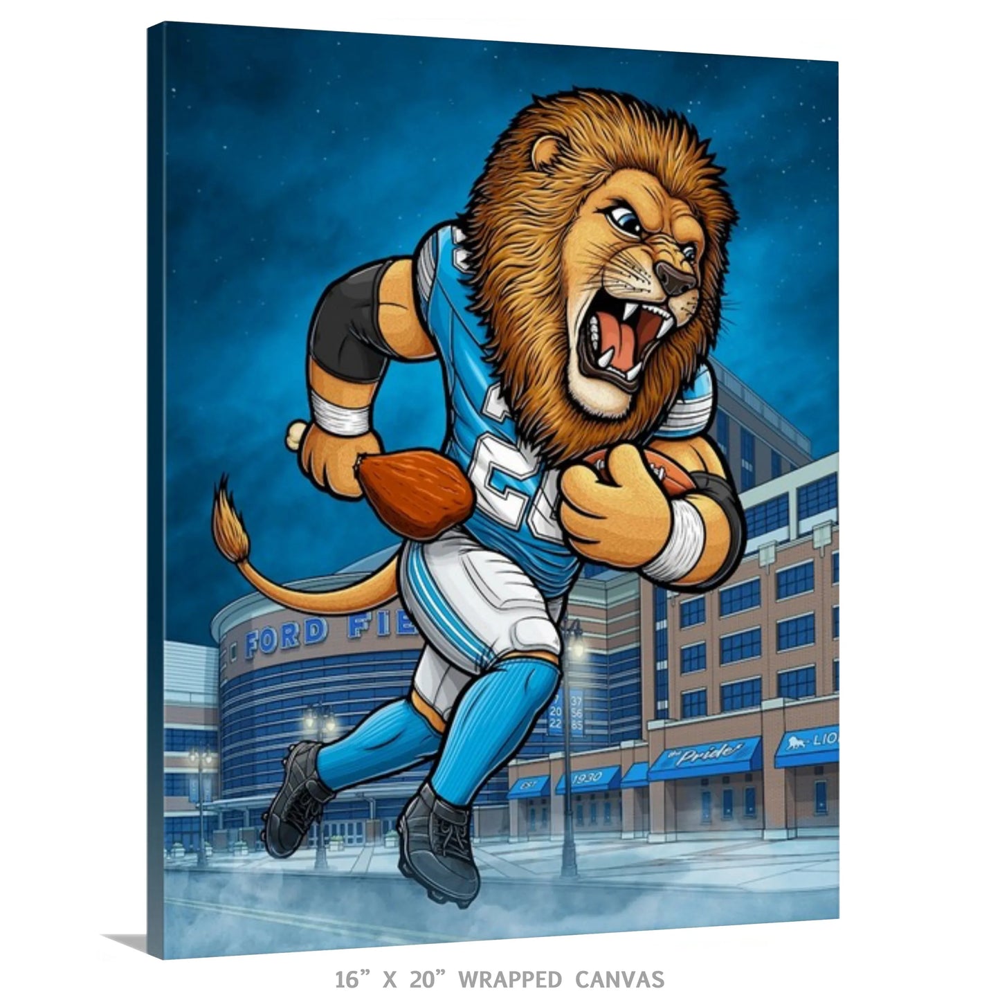 "The Pride" Detroit Football Print - Nick Fasnacht Illustration & Design
