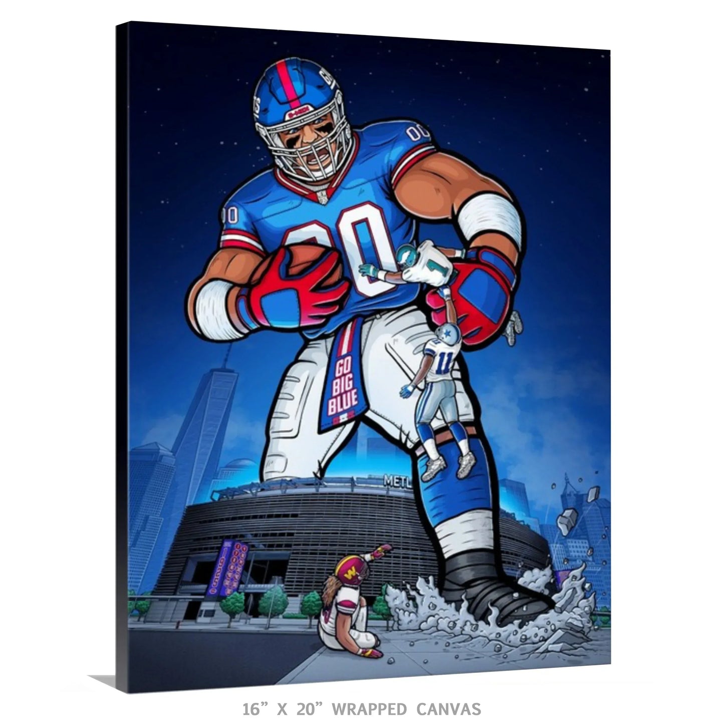 "Big Blue" New York Giants Football Limited Edition Print - Nick Fasnacht Illustration & Design
