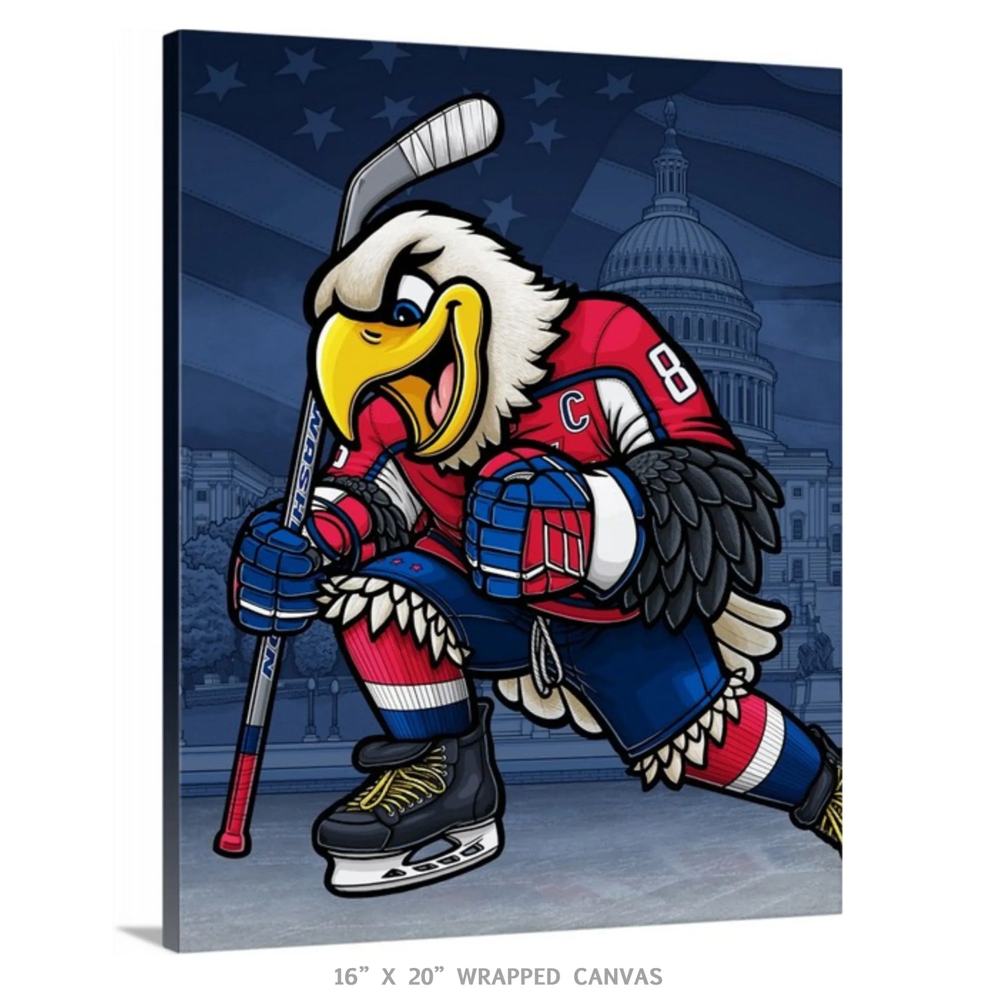 "8" Washington Hockey Print - Nick Fasnacht Illustration & Design