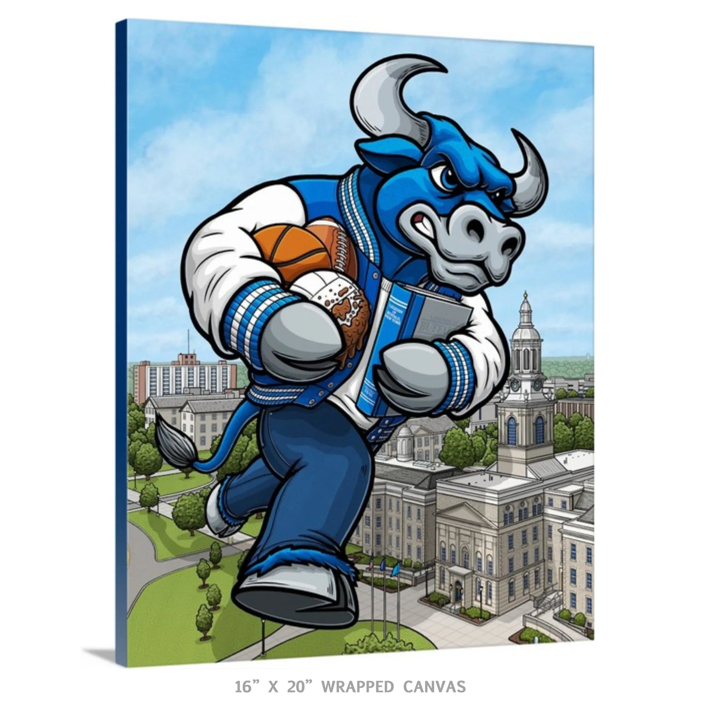 "The Bulls" University at Buffalo Limited Edition Print - Nick Fasnacht Illustration & Design