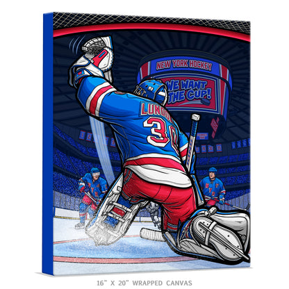"We Want The Cup!" New York Hockey Print
