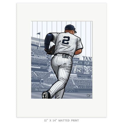 "The Captain" New York Yankees Baseball Limited Edition Print - Nick Fasnacht Illustration & Design