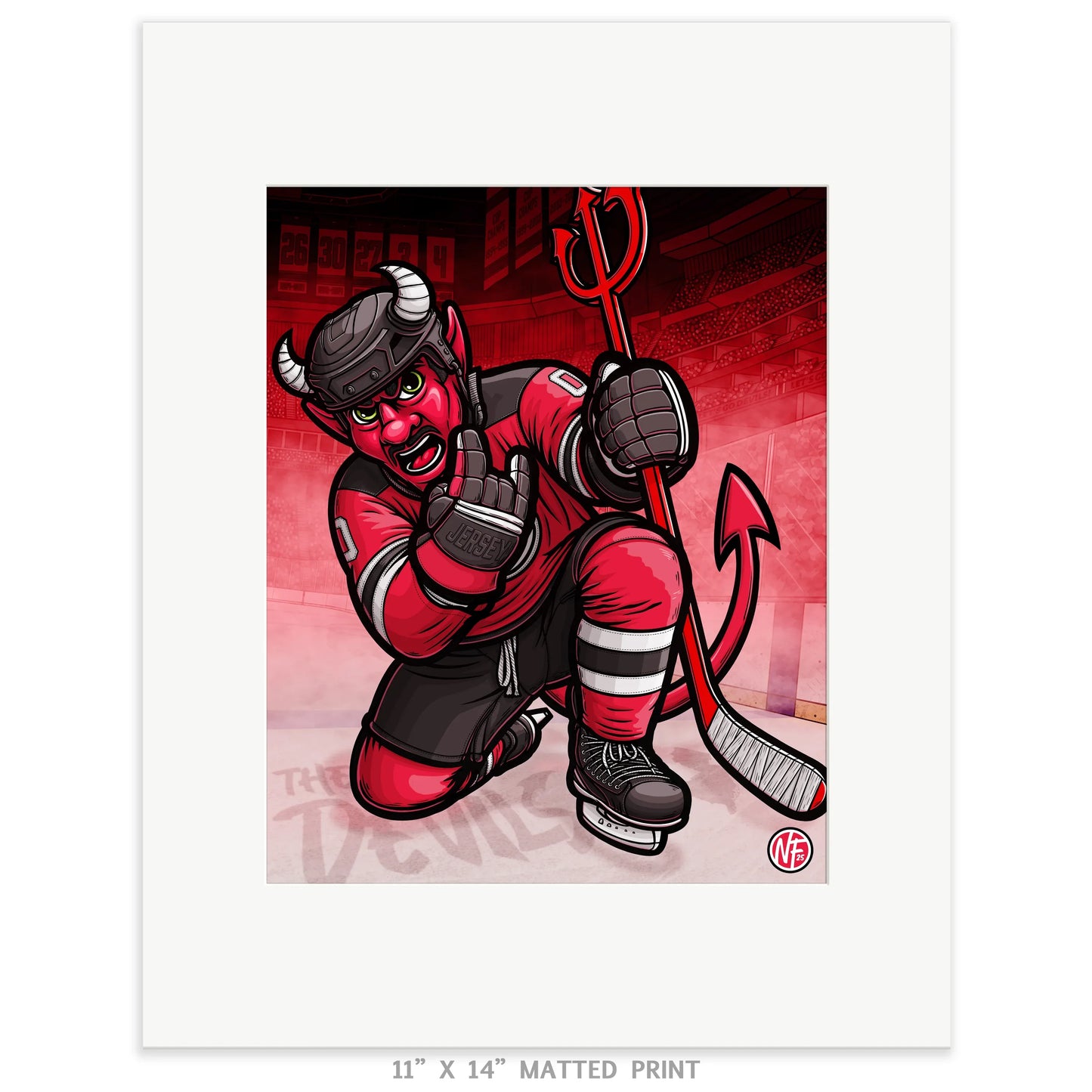 "The Legend" New Jersey Hockey Print - Nick Fasnacht Illustration & Design