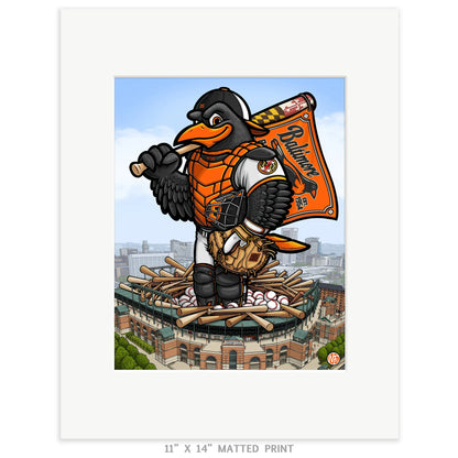 "The Bird's Nest " Baltimore Baseball Limited Edition Print - Nick Fasnacht Illustration & Design