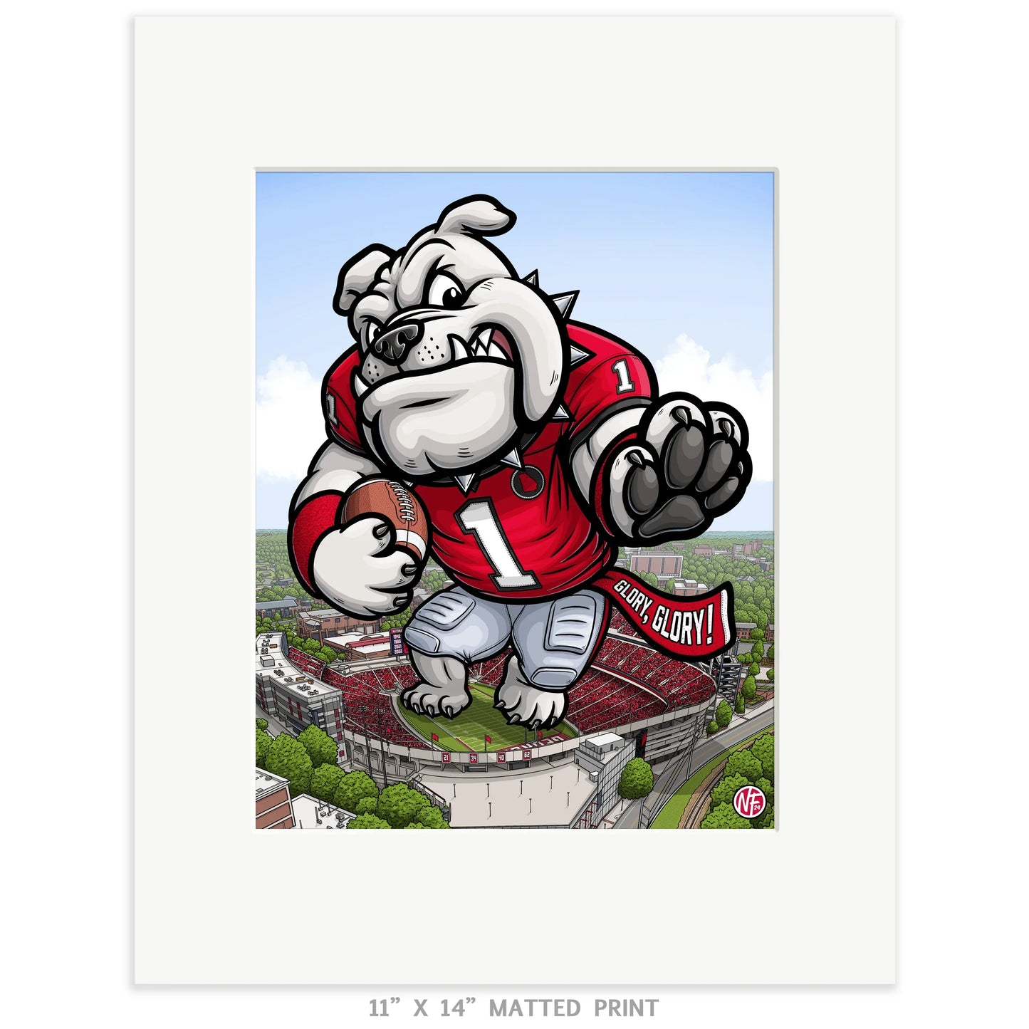 "Glory, Glory!" Georgia Football Limited Edition Print - Nick Fasnacht Illustration & Design