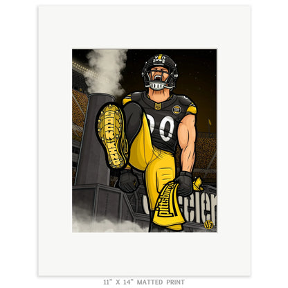 "Sack King" Pittsburgh Football Limited Edition Print - Nick Fasnacht Illustration & Design